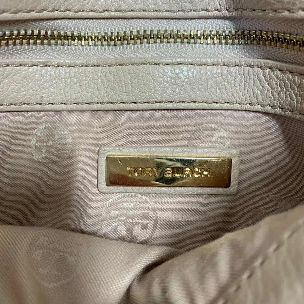 Tory Burch Jamie Blush Pink Leather Convertible Crossbody Clutch Gold Hardware